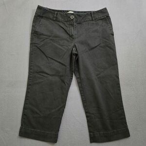 Ann Taylor LOFT Petites Women 10P Black Chino Capri